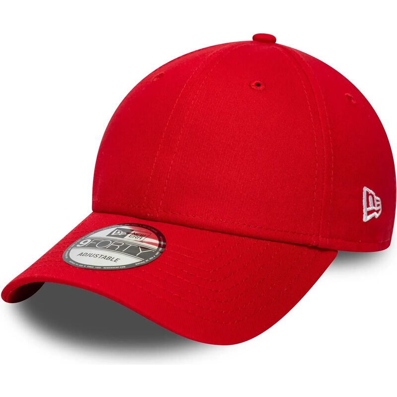 casquette-courbee-rouge-ajustable-9forty-basic-flag-new-era