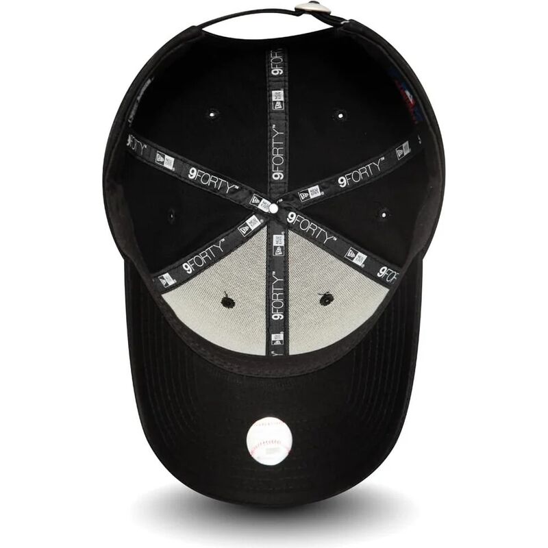 schwarze-verstellbare-curved-cap-mit-schwarzem-logo-9forty-league-essential-der-los-angeles-dodgers-mlb-von-new-era schwarze-verstellbare-curved-cap-mit-schwarzem-logo-9forty-league-essential-der-los-angeles-dodgers-mlb-von-new-era