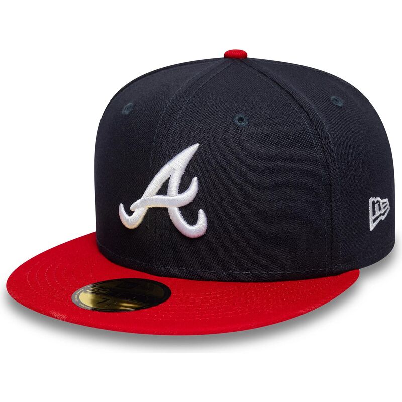 cappello-piatto-blu-marino-e-rosso-aderente-59fifty-ac-perf-di-atlanta-braves-mlb-di-new-era cappello-piatto-blu-marino-e-rosso-aderente-59fifty-ac-perf-di-atlanta-braves-mlb-di-new-era