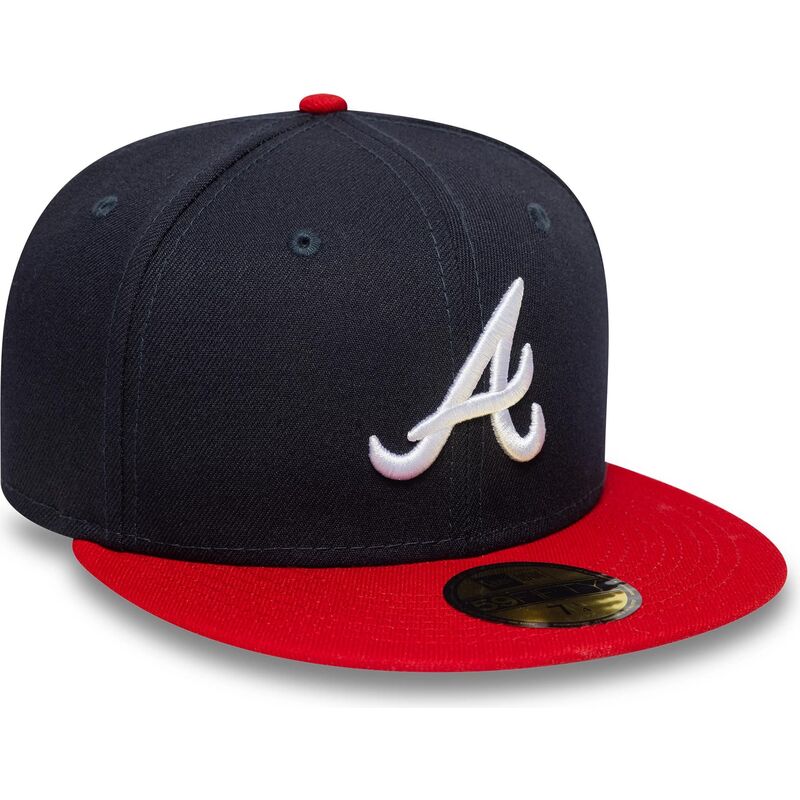 cappello-piatto-blu-marino-e-rosso-aderente-59fifty-ac-perf-di-atlanta-braves-mlb-di-new-era cappello-piatto-blu-marino-e-rosso-aderente-59fifty-ac-perf-di-atlanta-braves-mlb-di-new-era