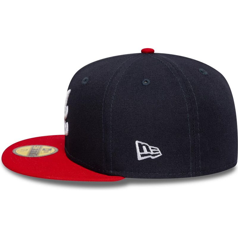 cappello-piatto-blu-marino-e-rosso-aderente-59fifty-ac-perf-di-atlanta-braves-mlb-di-new-era cappello-piatto-blu-marino-e-rosso-aderente-59fifty-ac-perf-di-atlanta-braves-mlb-di-new-era
