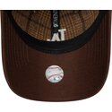 casquette-courbee-marron-ajustable-9twenty-mix-check-los-angeles-dodgers-mlb-new-era