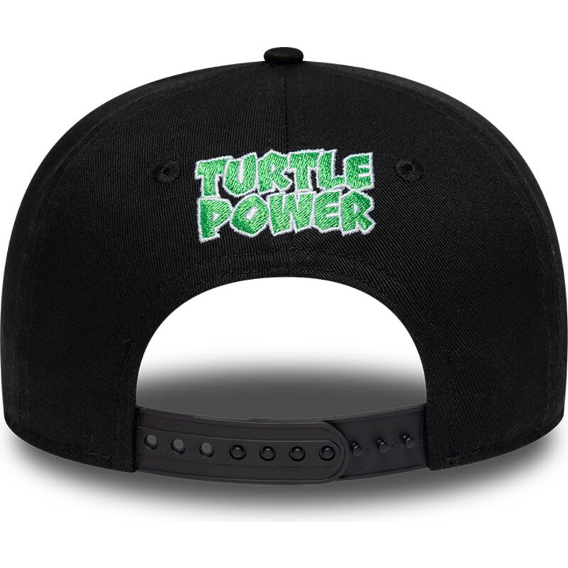 cappello-piatto-nero-snapback-per-bambino-9fifty-cowabunga-pizza-dei-tortugas-ninja-di-new-era