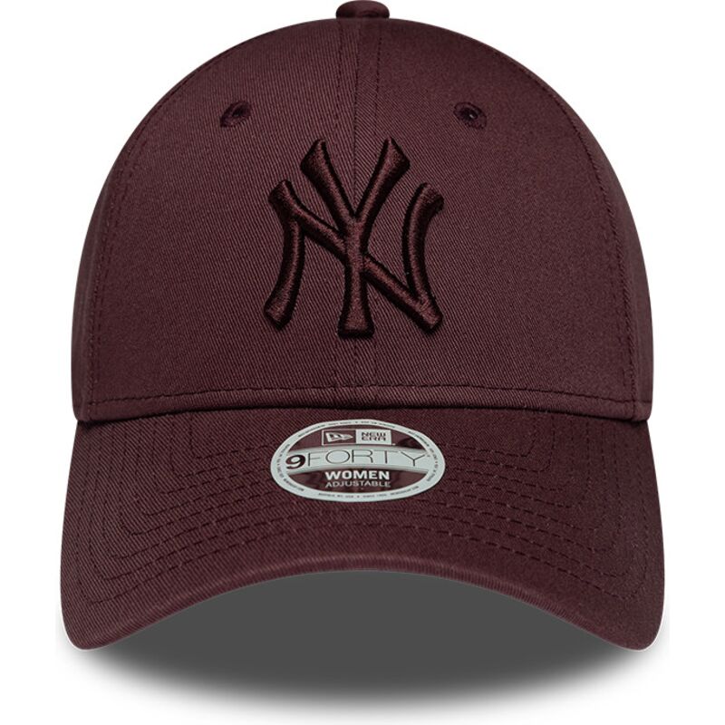 cappello-curvo-rosso-cinghia-regolabile-9forty-league-essential-dei-new-york-yankees-mlb-di-new-era