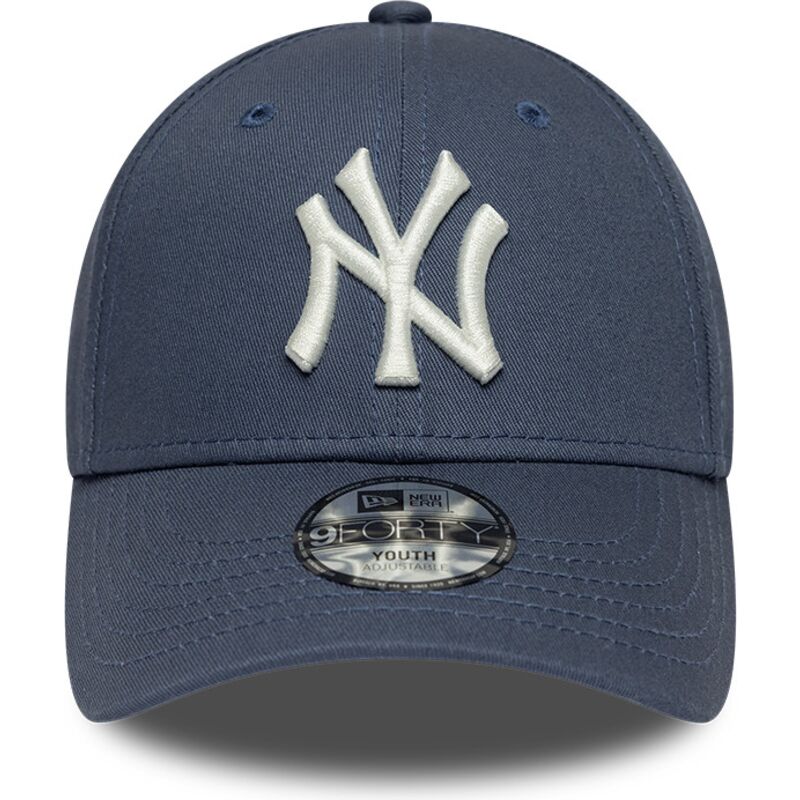 cappello-curvo-blu-cinghia-regolabile-per-bambino-9forty-league-essential-dei-new-york-yankees-mlb-di-new-era