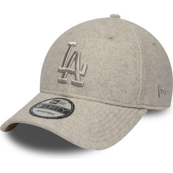 Cappello curvo beige snapback 9FORTY Winter dei Los Angeles Dodgers MLB di New Era