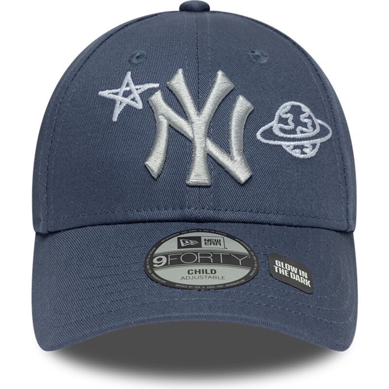 casquette-courbee-bleue-ajustable-pour-enfant-9forty-space-glow-in-the-dark-new-york-yankees-mlb-new-era