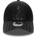 mutzen-gebogen-schwarz-snapback-9forty-pu-weave-der-new-york-yankees-mlb-von-new-era