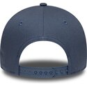casquette-courbee-bleue-snapback-avec-logo-bleu-marine-e-frame-league-essential-new-york-yankees-mlb-new-era