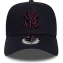 cappello-curvo-blu-marino-snapback-9forty-e-frame-team-outline-dei-new-york-yankees-mlb-di-new-era