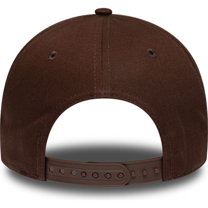 mutzen-gebogen-braun-snapback-9forty-e-frame-team-outline-der-los-angeles-dodgers-mlb-von-new-era