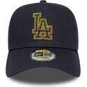 cappello-curvo-blu-marino-snapback-9forty-dorado-e-frame-metallic-outline-dei-los-angeles-dodgers-mlb-di-new-era