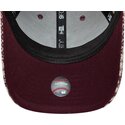 cappello-curvo-rosso-cinghia-regolabile-9forty-m-crown-houndstooth-dei-new-york-yankees-mlb-di-new-era