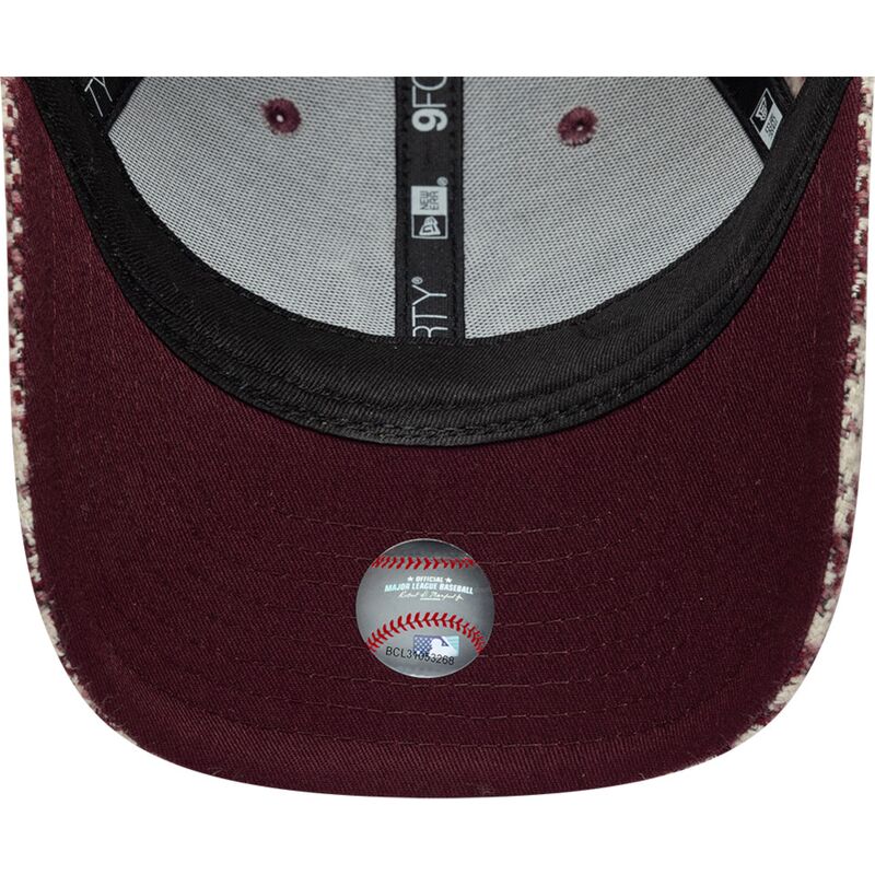 mutzen-gebogen-rot-verstellbares-band-9forty-m-crown-houndstooth-der-new-york-yankees-mlb-von-new-era mutzen-gebogen-rot-verstellbares-band-9forty-m-crown-houndstooth-der-new-york-yankees-mlb-von-new-era