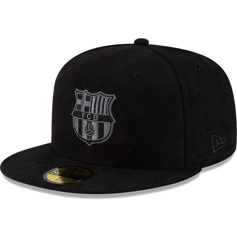 casquette-plate-noire-ajustee-avec-logo-noir-fc-barcelona-laliga-59fifty-mes-que-un-club-new-era