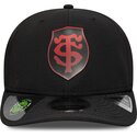 casquette-courbee-noire-snapback-avec-logo-rouge-9seventy-stretch-snap-gradient-stade-toulousain-top-14-new-era