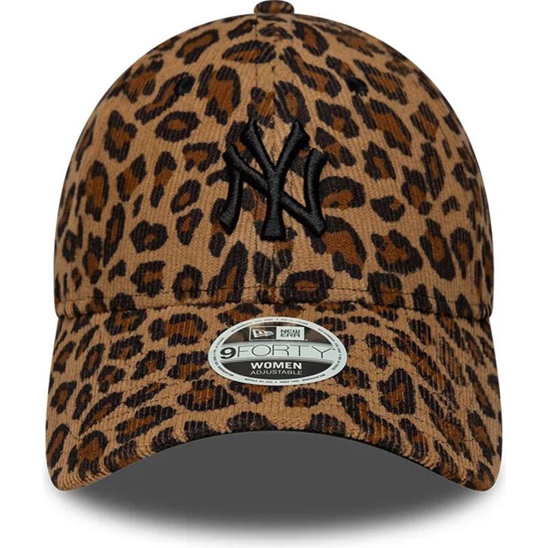 cappello-curvo-leopardato-cinghia-regolabile-9forty-leopard-cord-dei-new-york-yankees-mlb-di-new-era