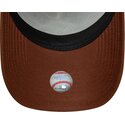 mutzen-gebogen-braun-snapback-e-frame-outline-der-new-york-yankees-mlb-von-new-era
