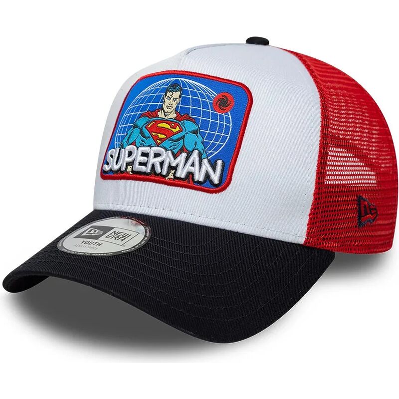 cappello-curvo-multicolore-snapback-per-bambino-a-frame-patch-dei-superman-dc-comics-di-new-era