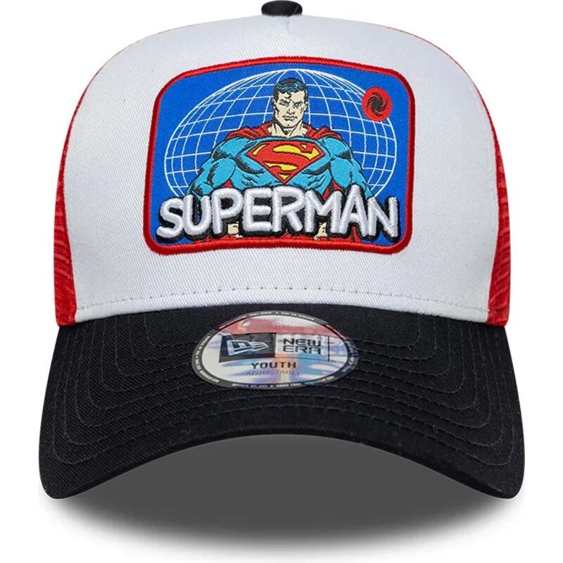 cappello-curvo-multicolore-snapback-per-bambino-a-frame-patch-dei-superman-dc-comics-di-new-era