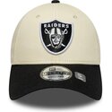 cappello-curvo-beige-cinghia-regolabile-9forty-colour-block-dei-las-vegas-raiders-nfl-di-new-era