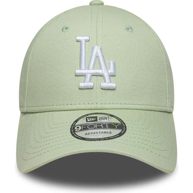 cappello-curvo-verde-cinghia-regolabile-9forty-league-ess-9forty-league-essential-dei-los-angeles-dodgers-mlb-di-new-era