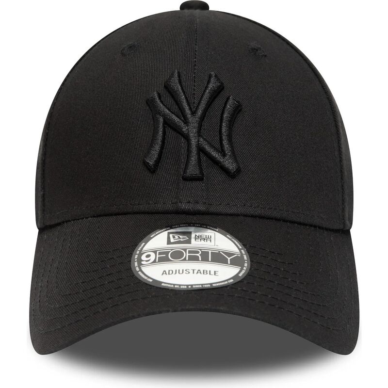 cappellino-curvo-nero-regolabile-con-logo-nero-9forty-league-essential-di-new-york-yankees-mlb-di-new-era cappellino-curvo-nero-regolabile-con-logo-nero-9forty-league-essential-di-new-york-yankees-mlb-di-new-era