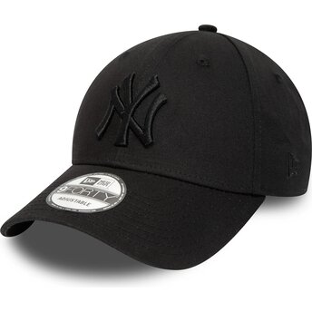 Cappello curvo nero cinghia regolabile 9FORTY League Essential dei New York Yankees MLB di New Era