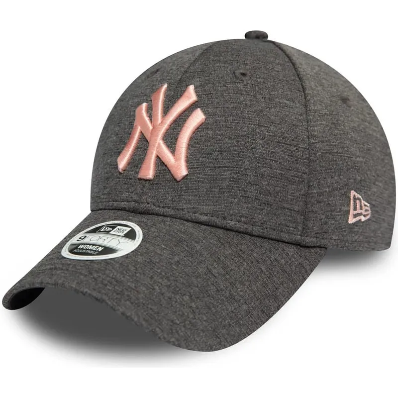 graue-verstellbare-curved-cap-mit-rosa-logo-9forty-tech-jersey-der-new-york-yankees-mlb-von-new-era graue-verstellbare-curved-cap-mit-rosa-logo-9forty-tech-jersey-der-new-york-yankees-mlb-von-new-era