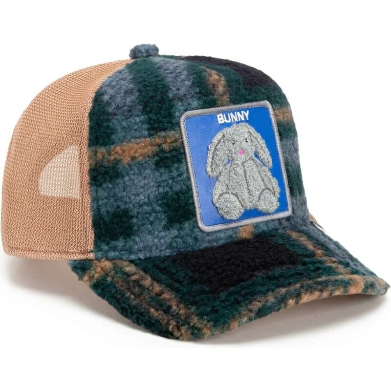 casquette-trucker-verte-et-beige-lapin-en-peluche-bunny-double-stuffed-the-farm-goorin-bros casquette-trucker-verte-et-beige-lapin-en-peluche-bunny-double-stuffed-the-farm-goorin-bros