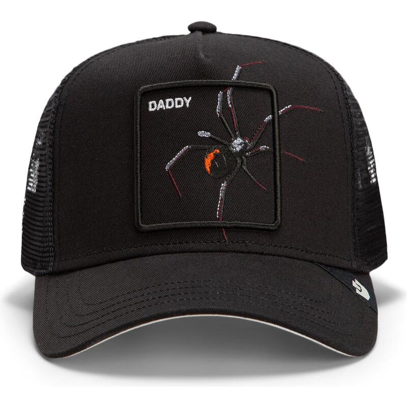 casquette-trucker-noire-araignee-over-the-line-spider-out-of-bounds-daddy-the-farm-goorin-bros