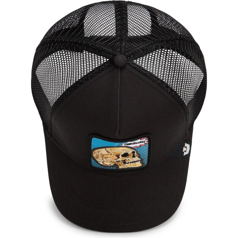 cappello-curvo-nero-snapback-cancelled-skull-pop-art-strikes-back-the-farm-goorin-bros cappello-curvo-nero-snapback-cancelled-skull-pop-art-strikes-back-the-farm-goorin-bros