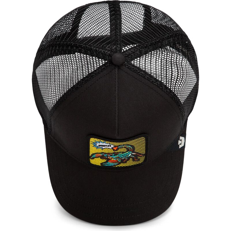 cappello-curvo-nero-snapback-deadly-scorpion-pop-art-strikes-back-the-farm-goorin-bros
