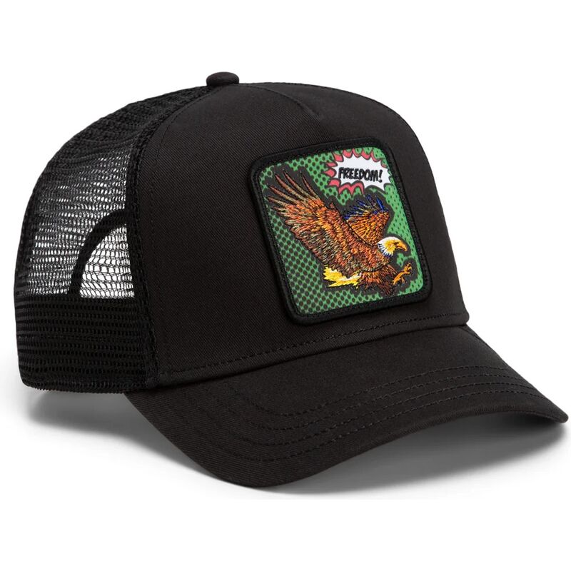 mutzen-gebogen-schwarz-snapback-freedom-eagle-pop-art-strikes-back-the-farm-goorin-bros