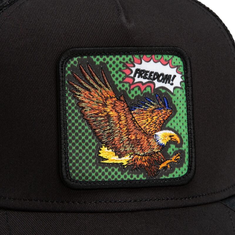 mutzen-gebogen-schwarz-snapback-freedom-eagle-pop-art-strikes-back-the-farm-goorin-bros