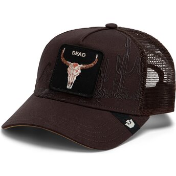 Cappello curvo marrone snapback Skull Badlands Dead The Farm Goorin Bros.