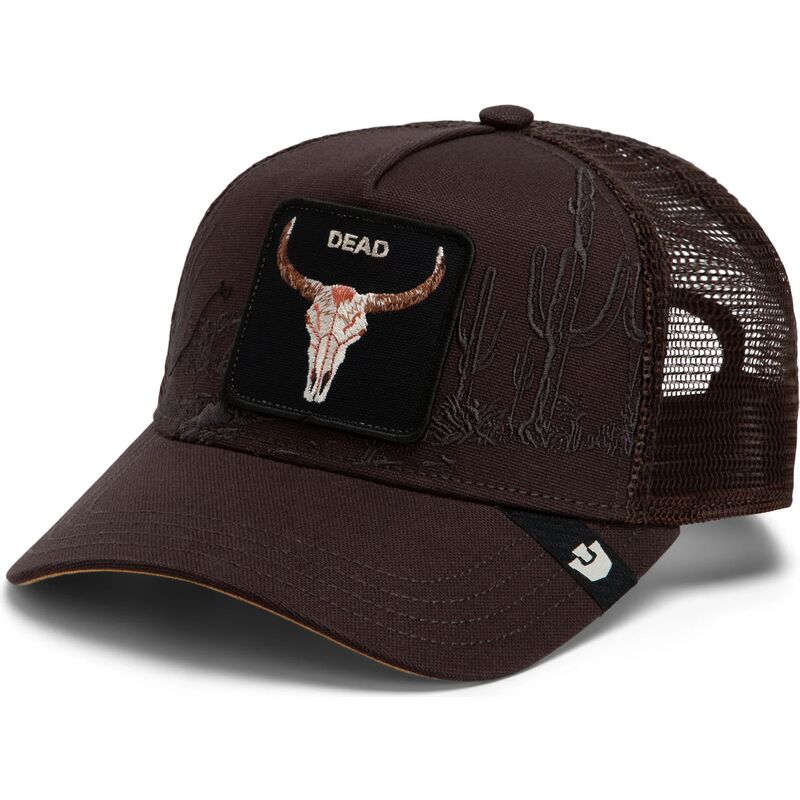 cappello-curvo-marrone-snapback-skull-badlands-dead-the-farm-goorin-bros
