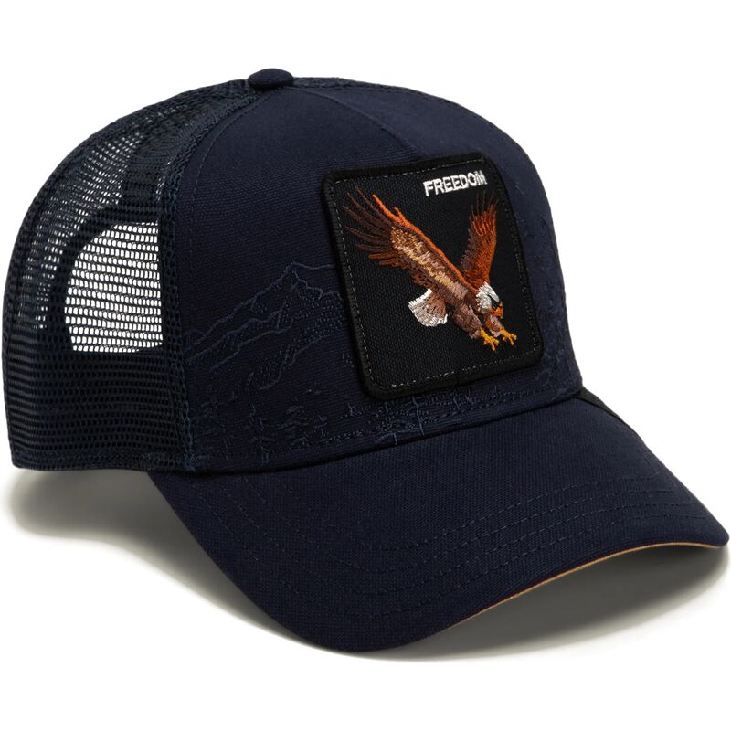 cappello-curvo-blu-marino-snapback-eagle-badlands-freedom-the-farm-goorin-bros
