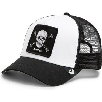 Cappello curvo nero snapback Danger Skull and Crossbones Original Recipe The Farm Goorin Bros.