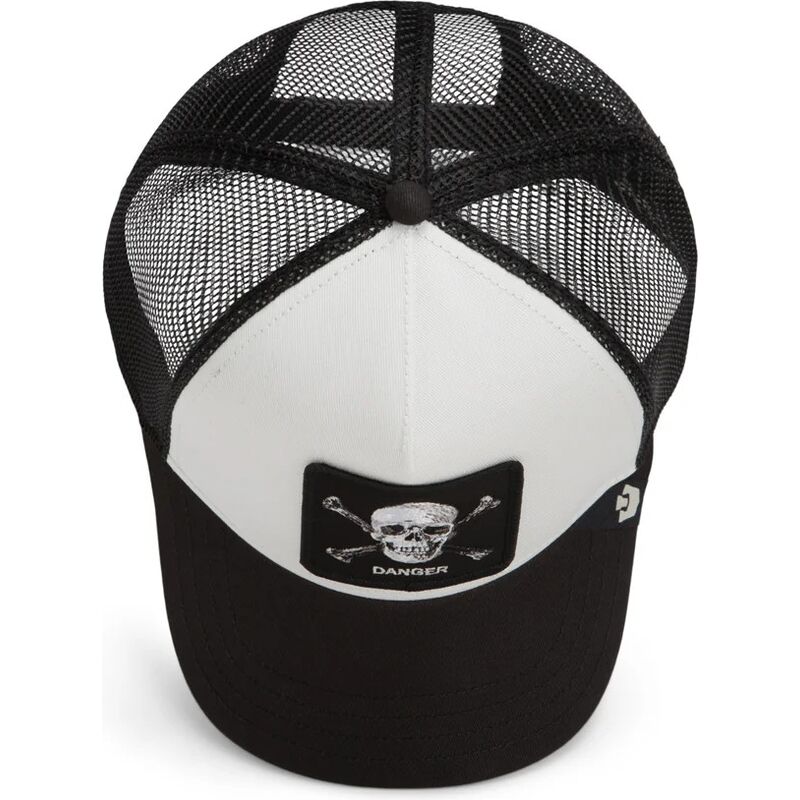 cappello-curvo-nero-snapback-danger-skull-and-crossbones-original-recipe-the-farm-goorin-bros cappello-curvo-nero-snapback-danger-skull-and-crossbones-original-recipe-the-farm-goorin-bros
