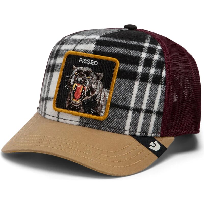 cappello-curvo-multicolore-snapback-brit-panther-check-mate-pissed-the-farm-goorin-bros