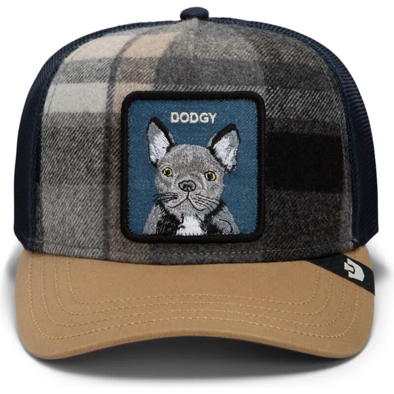 casquette-trucker-multicolore-bulldog-frances-brit-frenchie-check-mate-dodgy-the-farm-goorin-bros