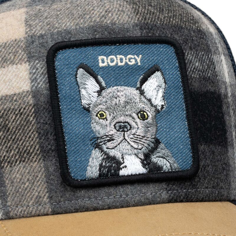 casquette-trucker-multicolore-bulldog-frances-brit-frenchie-check-mate-dodgy-the-farm-goorin-bros