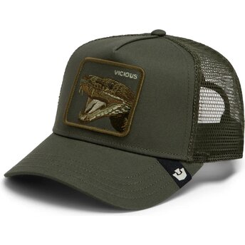 Casquette trucker verte serpent Circle of Life Vicious Tone Shift The Farm Goorin Bros.