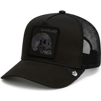 Cappello curvo nero snapback Tonal Skull Full Intent Cancelled The Farm Goorin Bros.