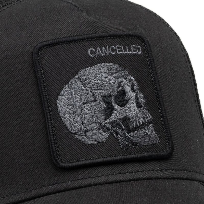 cappello-curvo-nero-snapback-tonal-skull-full-intent-cancelled-the-farm-goorin-bros cappello-curvo-nero-snapback-tonal-skull-full-intent-cancelled-the-farm-goorin-bros