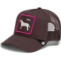 casquette-trucker-marron-chien-shadow-bull-terrier-off-the-leash-the-farm-goorin-bros