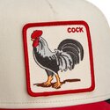 casquette-trucker-rouge-et-beige-coq-the-suede-rooster-microsuede-cock-the-farm-goorin-bros
