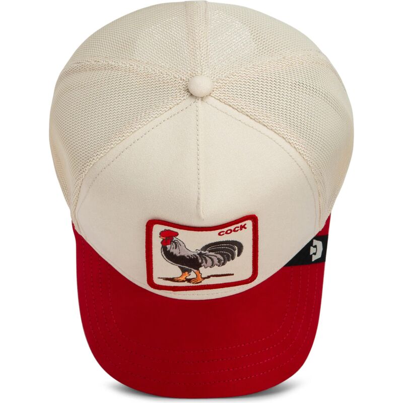 cappello-curvo-rosso-snapback-the-suede-rooster-microsuede-cock-the-farm-goorin-bros