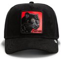 casquette-trucker-noire-et-rouge-panthere-pantera-nera-rossa-microsuede-the-farm-goorin-bros